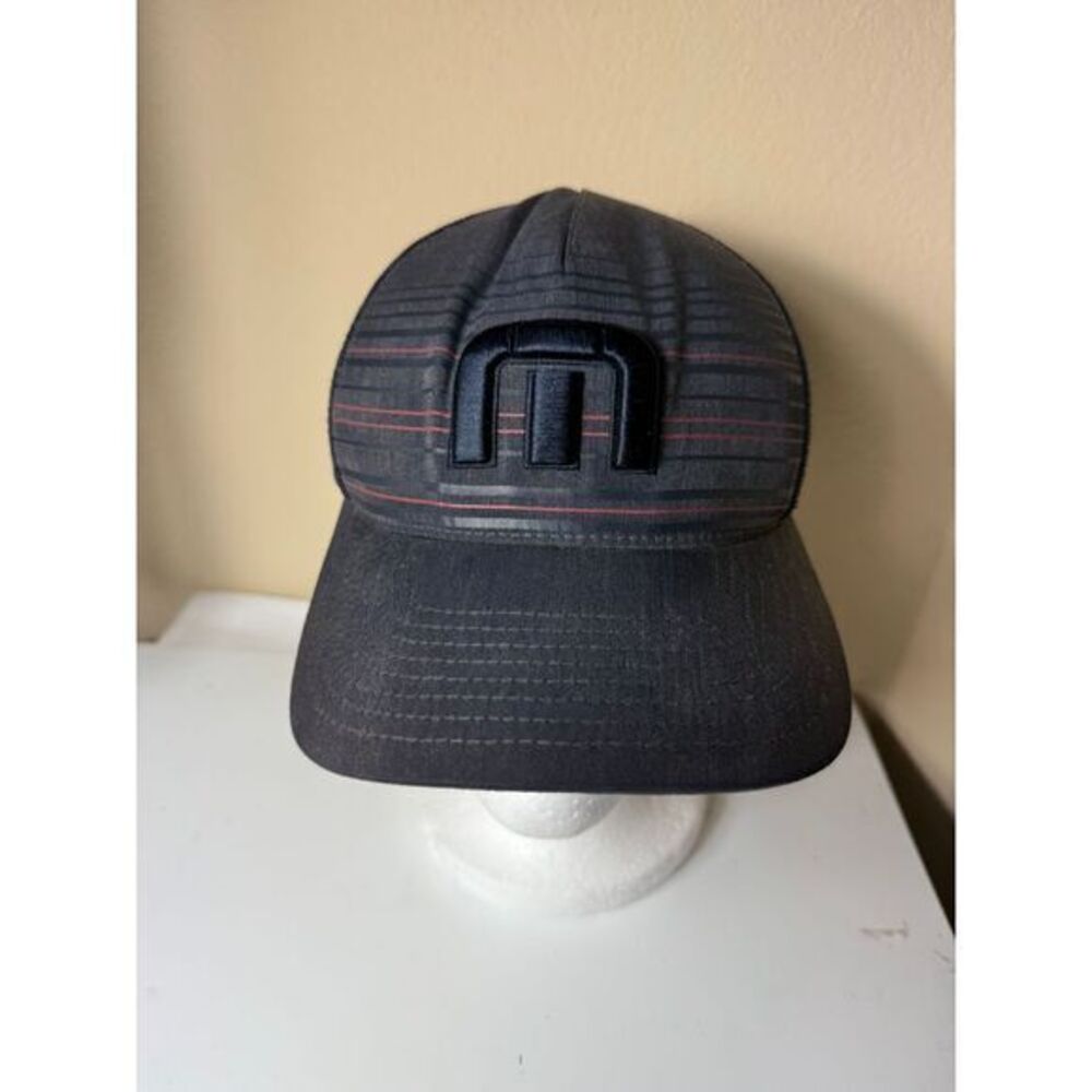 Travis Mathew Black Mesh Trucker Cap with Embroidered Logo Snapback Baseball Hat